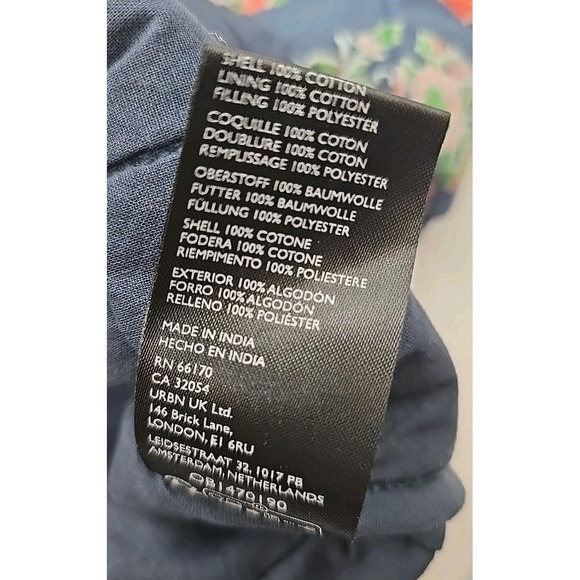 Free People Chloe Floral-Print Quilted Cotton Jacket Blue M Cottagecore Y2K - Picture 9 of 9